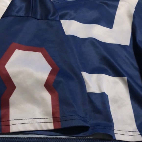 Blue, White, and Red Cropped Top - Picture 2 of 3